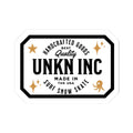 Vintage Logo Kiss-Cut Sticker — UNKN INC Handcrafted Goods (Surf Snow Skate)